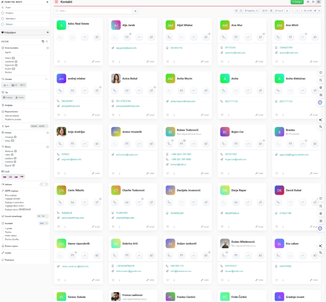 Upravljanje kontaktima – svi klijenti na jednom mestu